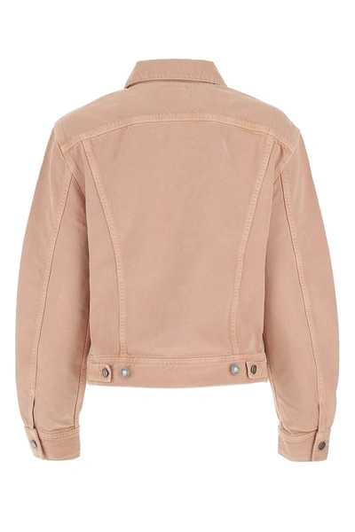 Shop Saint Laurent Powder Pink Denim Jacket  Pink  Donna S