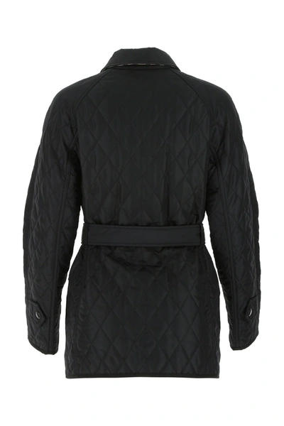 Shop Burberry Black Nylon Jacket  Nd  Donna M