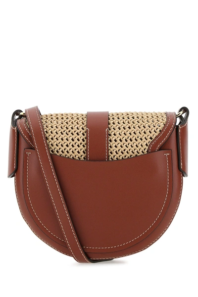 Shop Chloé Leather And Raffia Small Darryl Crossbody Bag Nd Chloe Donna Tu