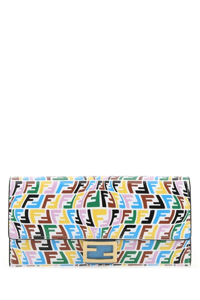 Shop Fendi Printed Leather Continental Ff Wallet Nd  Donna Tu