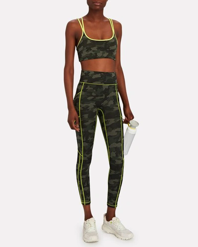 Shop All Access Chorus Camouflage Sports Bra In Olive/army
