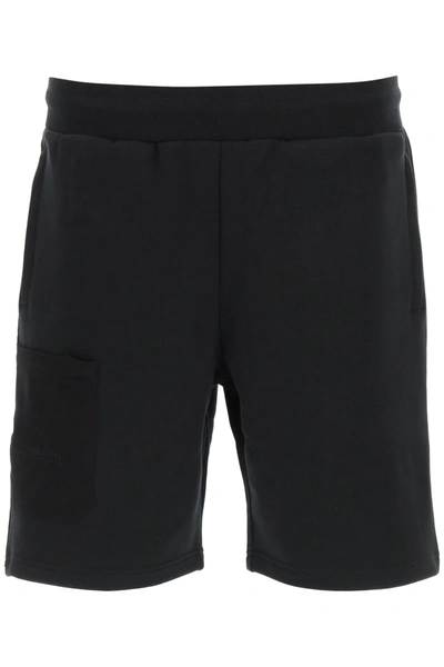 Shop A-cold-wall* Jogging Shorts With Logo Patch In Black