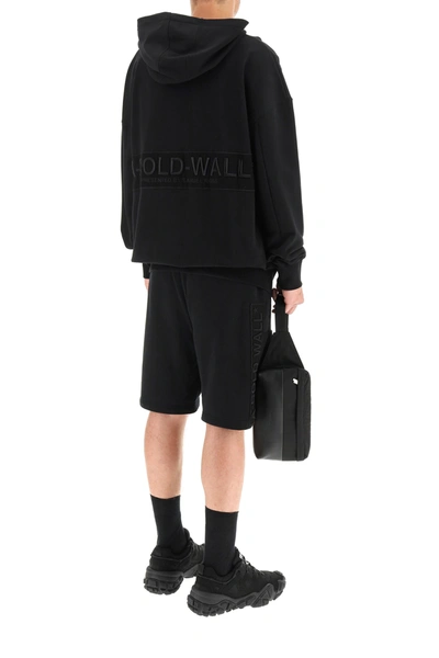 Shop A-cold-wall* Jogging Shorts With Logo Patch In Black