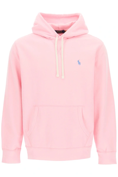 Shop Polo Ralph Lauren Logo Hoodie In Pink