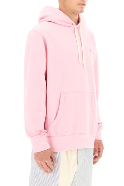 Shop Polo Ralph Lauren Logo Hoodie In Pink