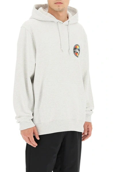 Shop Stussy Classic Stock Dot Hoodie In Grey