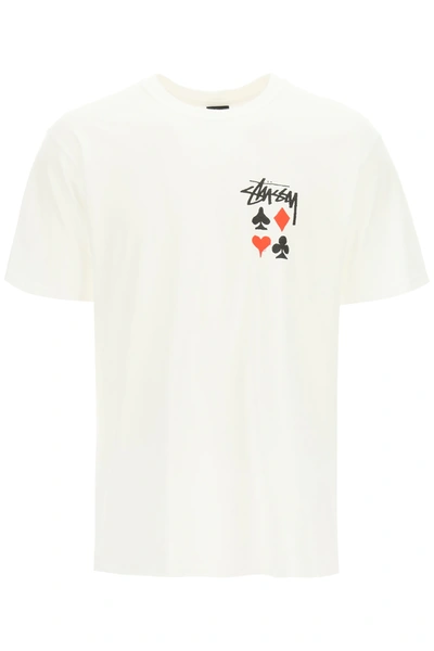 Shop Stussy Full Deck Logo T-shirt In White