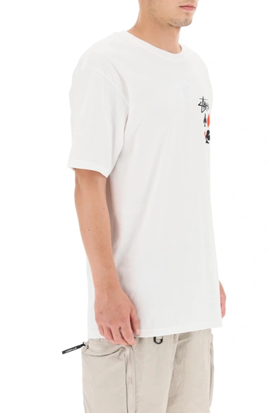 Shop Stussy Full Deck Logo T-shirt In White