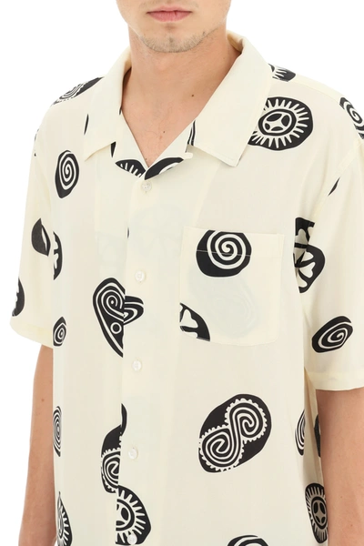Shop Stussy Icon Pattern Shirt In White,black