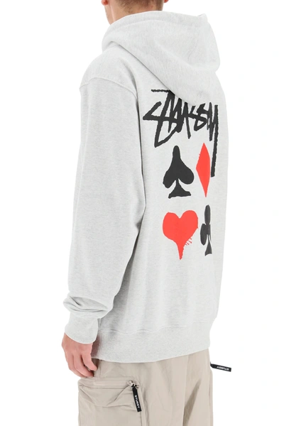 Shop Stussy Full Deck Hoodie Sweatshirt In Grey