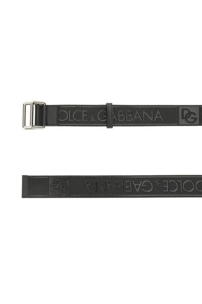 Shop Dolce & Gabbana Logo Belt In Black