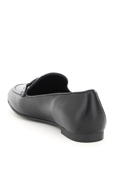 Shop Ferragamo Trifoglio Loafers In Black