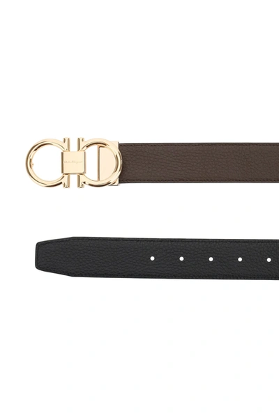 Shop Ferragamo Reversible Belt In Brown,black