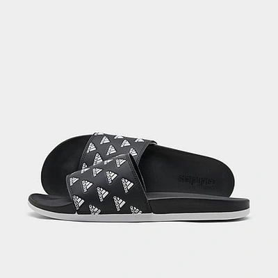 Shop Adidas Originals Adidas Men's Adilette Cloudfoam Plus Slide Sandals In Black/white/white