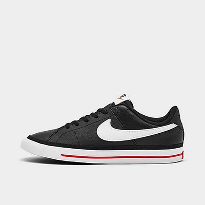 Shop Nike Big Kids' Court Legacy Casual Shoes In Black/white/university Red