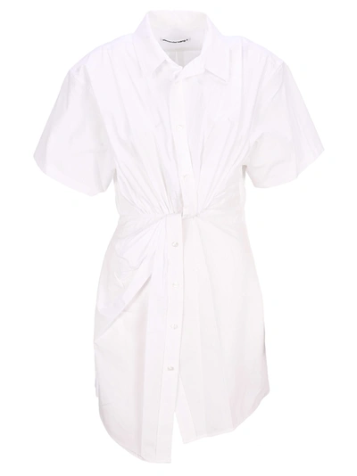 Shop Alexander Wang T T By Wisted Placket Dress In White