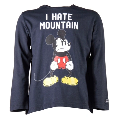 Shop Mc2 Saint Barth T-shirt Blu Navy Micky Mouse In Jersey Di Cotone