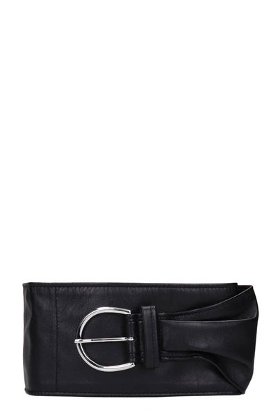 Shop Isabel Marant Luiza Belts In Black Leather