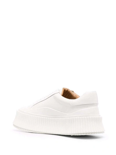 Shop Jil Sander Sneakers - Agnellato 167 In White