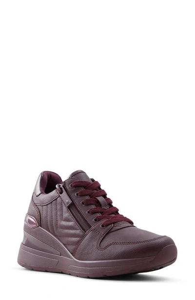 Shop Aldo Adwiwia Wedge Sneaker In Bordo