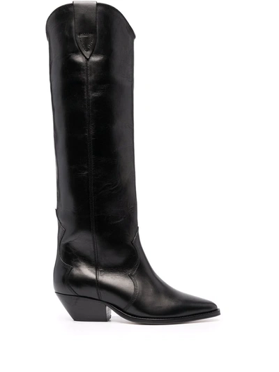 Shop Isabel Marant Denvee 60mm Knee-high Boots In Schwarz