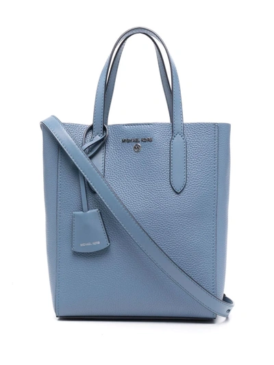Shop Michael Kors Sinclair Extra-small Pebbled Leather Tote In Blau