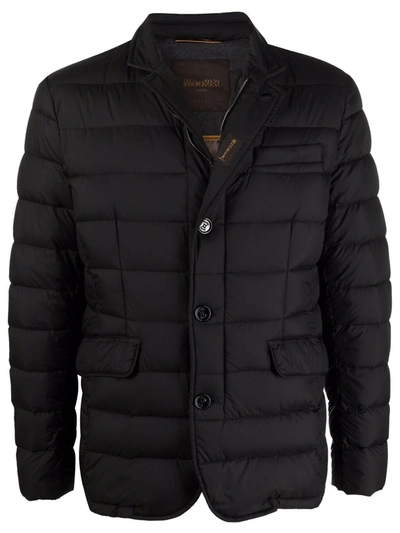 Moorer Zip-up Padded Down Jacket In Schwarz