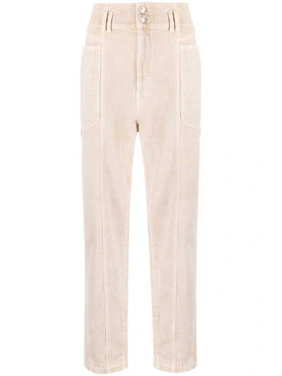 Shop Isabel Marant Étoile High-rise Straight-leg Jeans In Nude