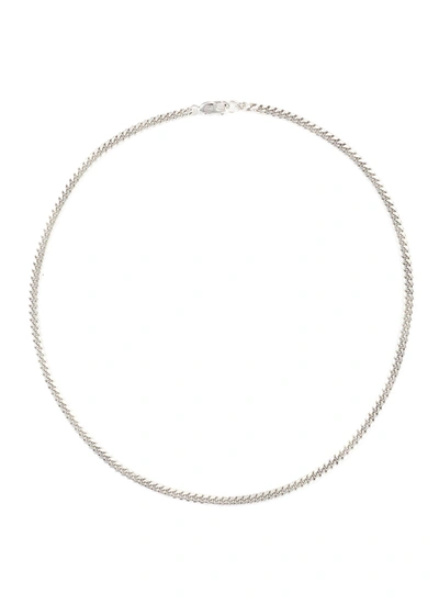 Shop Missoma Round Curb Chain Sterling Silver Necklace In Metallic