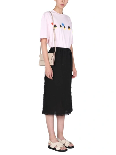 Shop Marni Crew Neck T-shirt In Pink