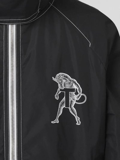 Shop Burberry Mythical Alphabet Shape-memory Taffeta Jacket – Unisex In Black