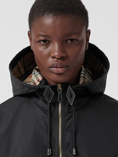 Burberry Lightweight Econyl® Hooded Jacket In Black