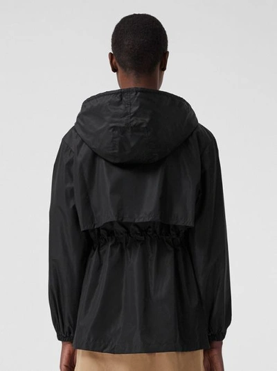Burberry Lightweight Econyl® Hooded Jacket In Black