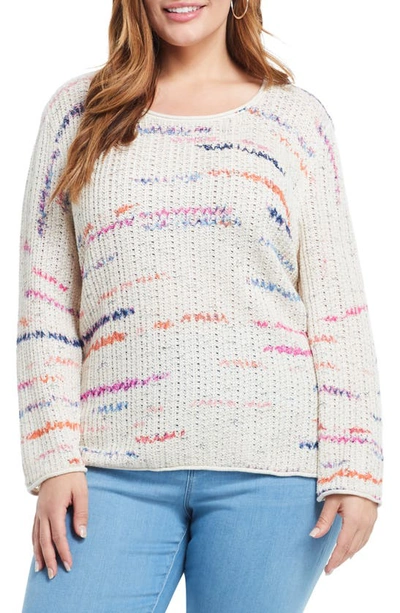 Shop Nic + Zoe Sunset Stripe Sweater In Neutral Multi