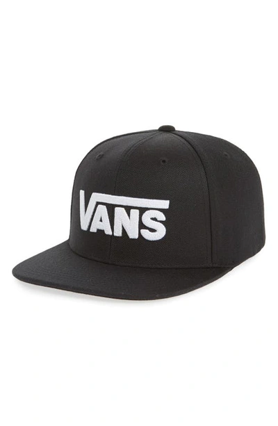 Shop Vans Drop V Ii Snapback Cap In Black/ White