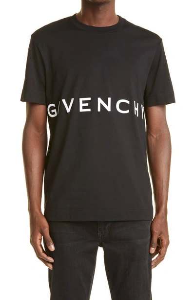 Shop Givenchy Logo Embroidered Oversize T-shirt In Black