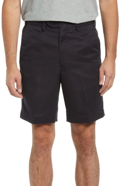 Shop Berle Flat Front Shorts In Black