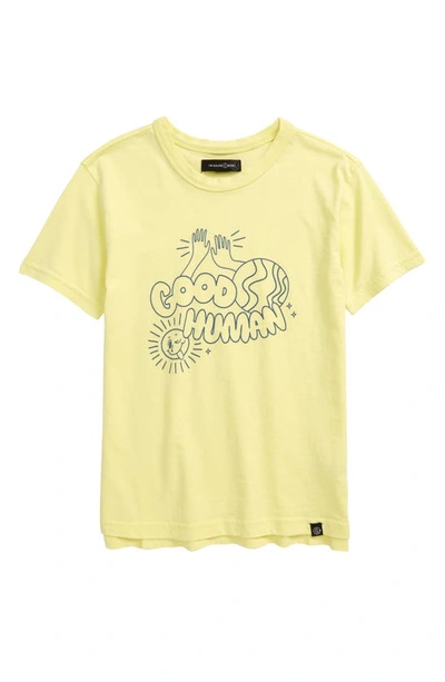 Shop Treasure & Bond Kids' Relaxed Fit Graphic Tee In Green Charlock Good Human
