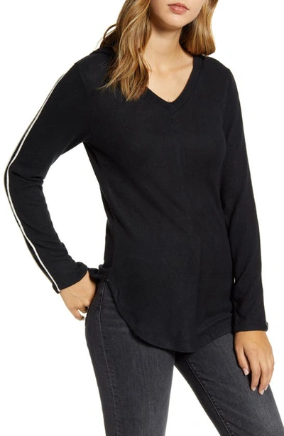 Shop Bobeau Sweater Hoodie In Black