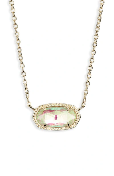 Shop Kendra Scott Elisa Pendant Necklace In Gold Dichroic Glass