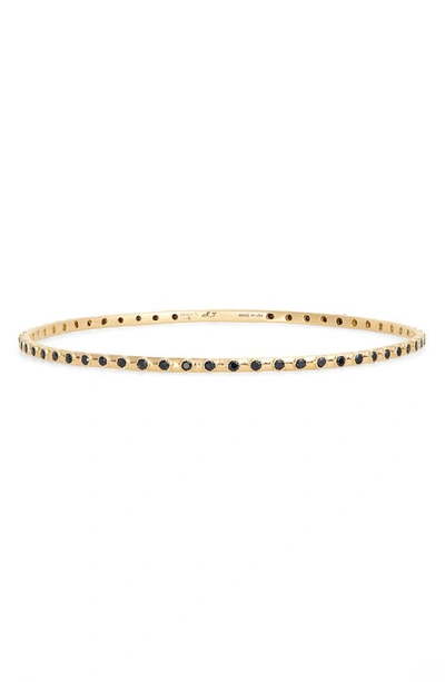 Shop Armenta Sueno Black Sapphire Eternity Bangle In Yellow Gold