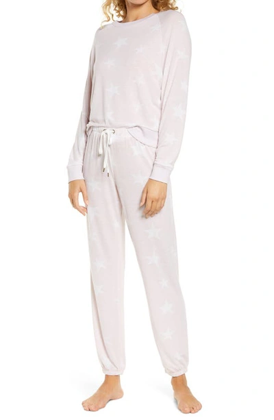 Shop Honeydew Intimates Star Seeker Brushed Jersey Pajamas In Starbird Stars