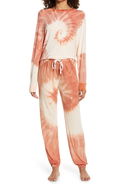 Shop Honeydew Intimates Star Seeker Brushed Jersey Pajamas In Sandcastle Tie-dye
