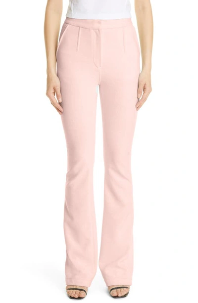 Shop Alexander Wang Stacked Velour Pants In Quartz Pink