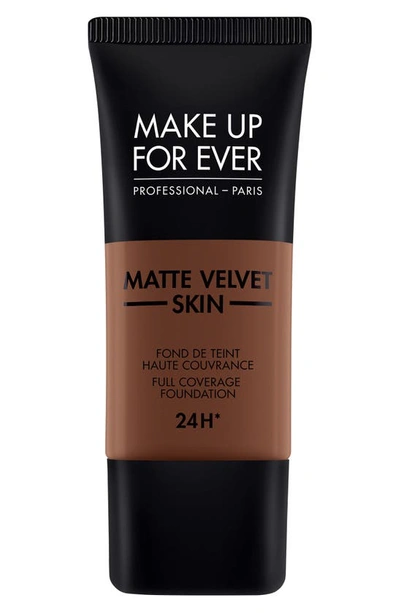 Shop Make Up For Ever Matte Velvet Skin Full Coverage Foundation In R550-dark Chocolate