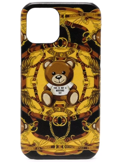 Teddy Bear Motif Iphone 11 Pro Max Case In Fantasia Nero