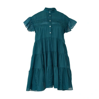 Shop Isabel Marant Étoile Lanikaye Mini Dress In Dark Green