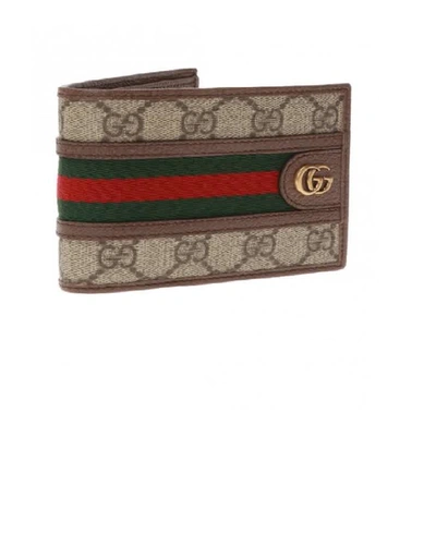 Shop Gucci Ophidia Wallets In Gold Tone