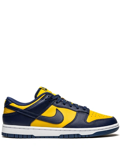 Shop Nike Dunk Low "michigan" Sneakers In Blue