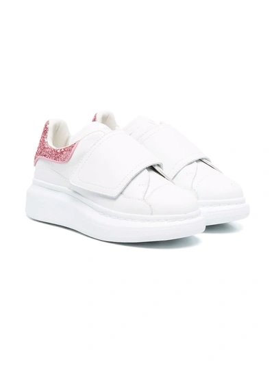 Shop Alexander Mcqueen Oversized Touch-strap Sneakers In 白色